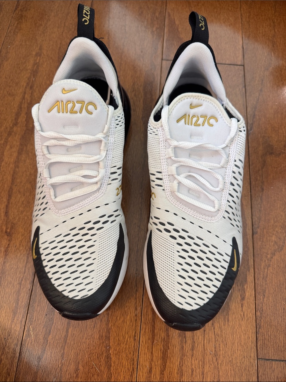 Nike Air270 Men’s Sneakers — White, Black & Gold